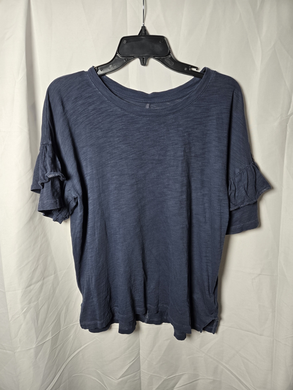 GAP Oversized Navy Ruffle Short Sleeve Tee